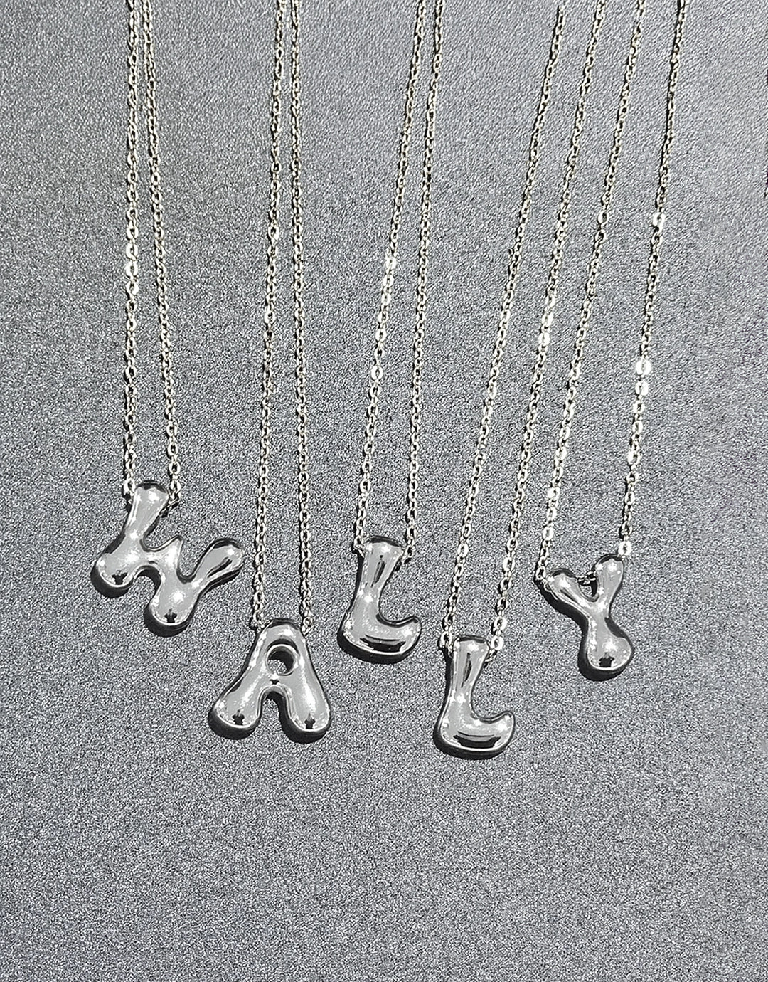 Cloud Letter Pendant - Silver - Image 2