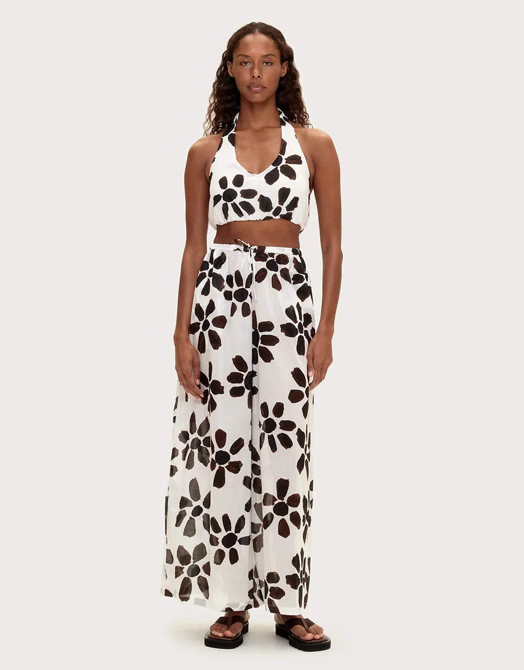 Cotton Pant - Chocolate Flower - Image 3