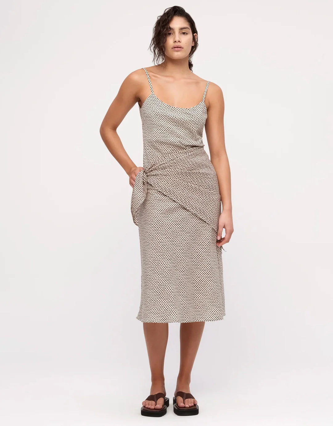Cotton Silk Scarf - Natural Spot - Image 2