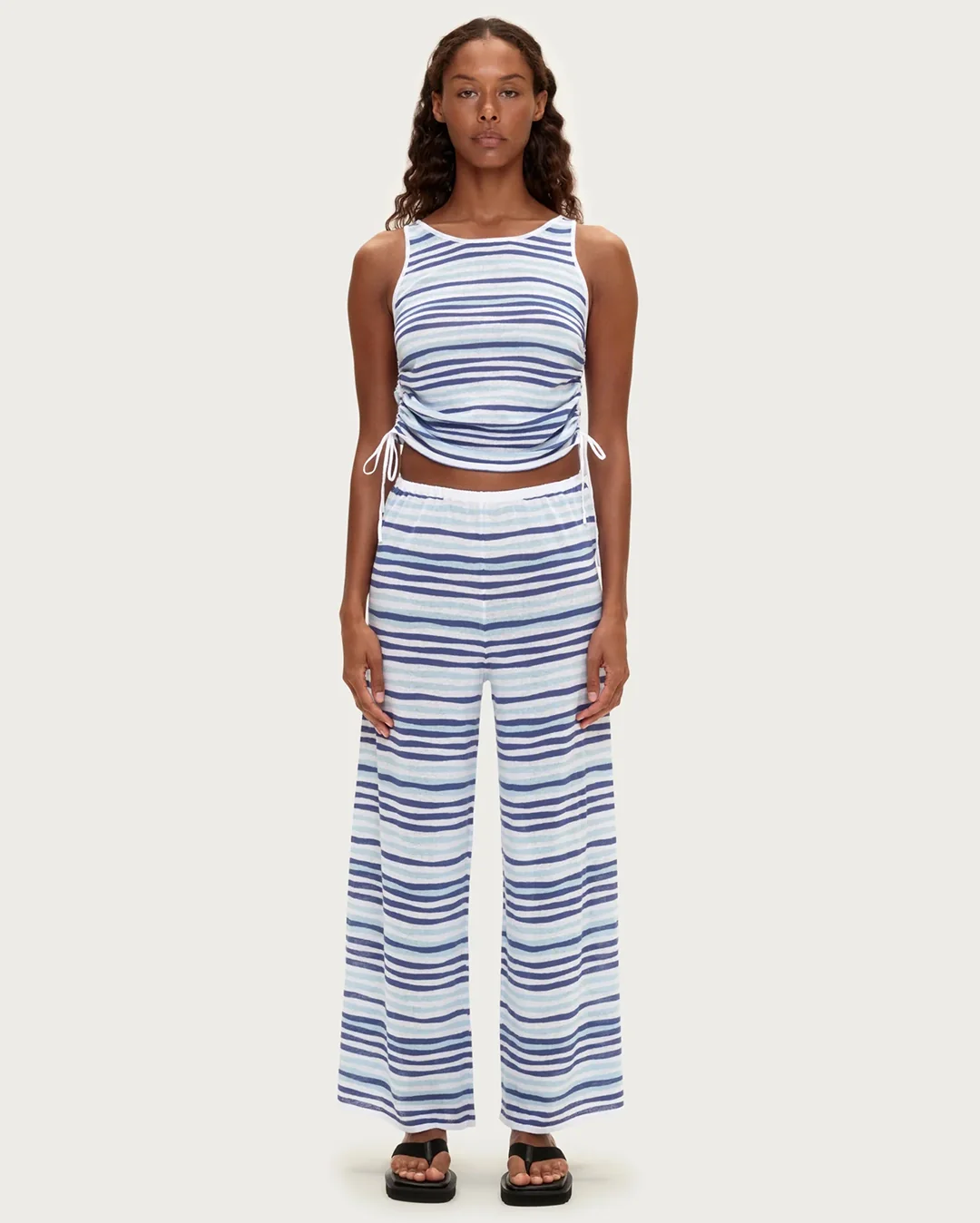 Knit Pant - Blue Stripe - Image 2