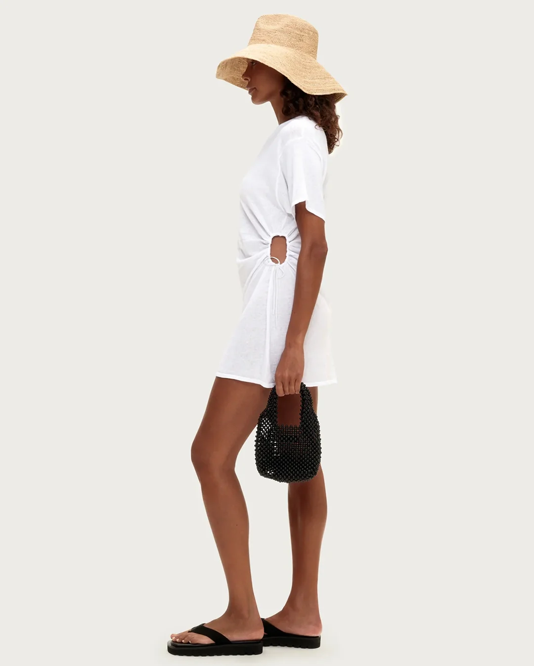 T-Shirt Knit Dress - White - Image 5